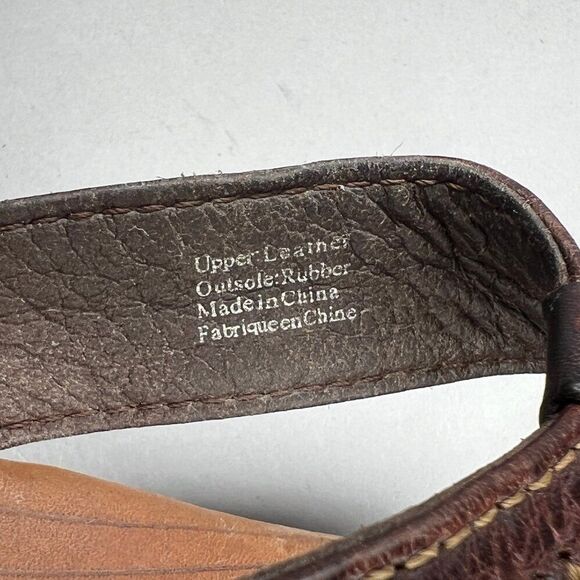 OluKia Men's Size 9 Hiapo Brown Leather Flip Flop Sandals - Picture 12 of 13